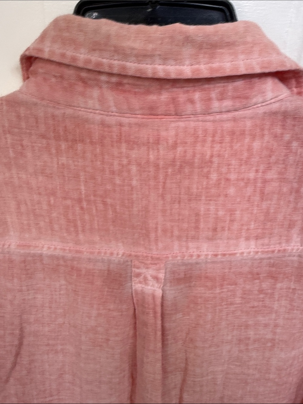 Levi's Ladies Resort Utility Shirt in Pale Orange/Peach Relaxed Washed Cotton M - Picture 5 of 9